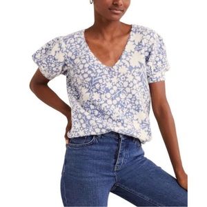 Biden Short Sleeve Flowered Sweater